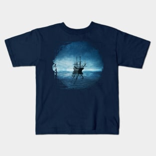 ghost ship reflection Kids T-Shirt